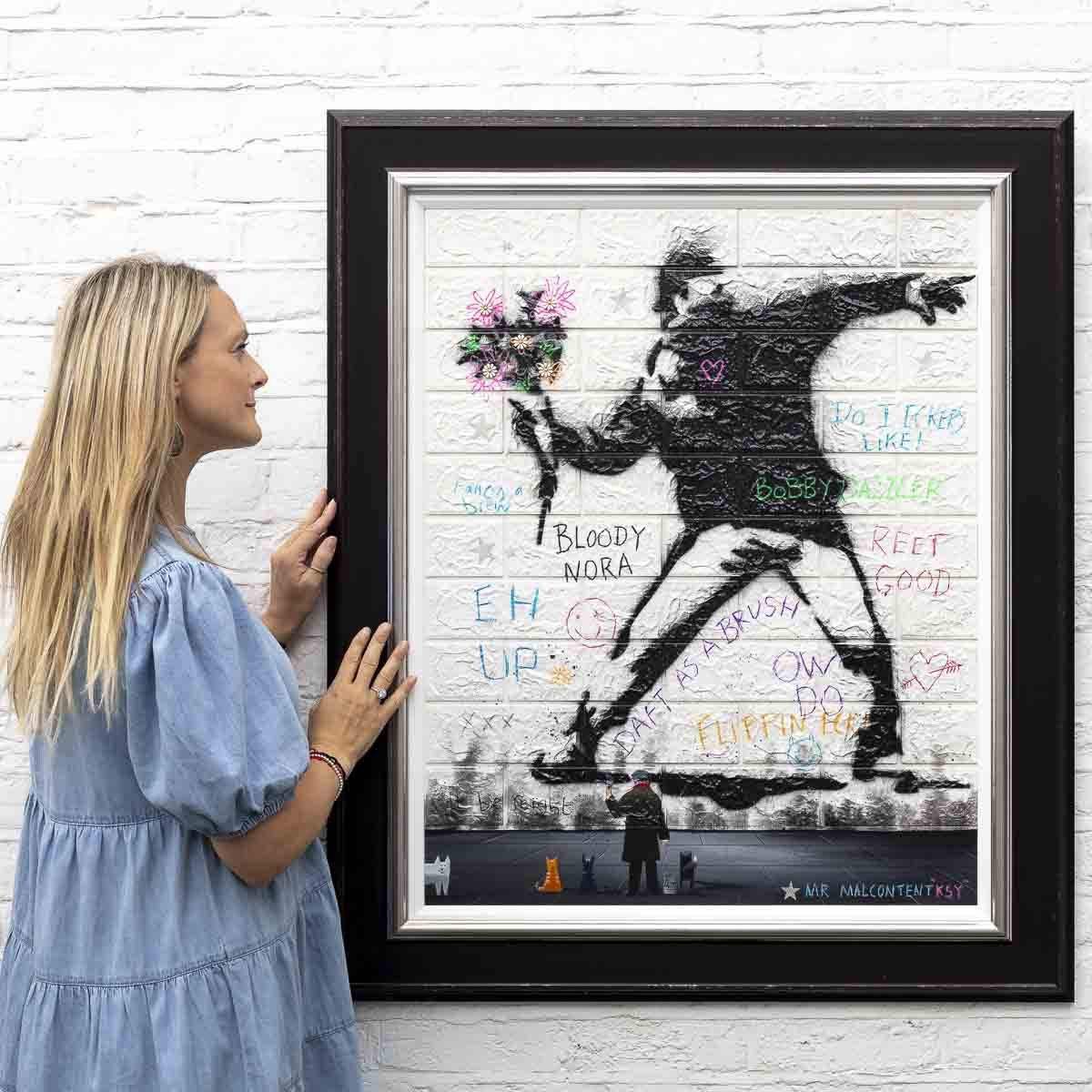 Blooming Love - Original - SOLD by artist Mr Malcontent - Wyecliffe Galleries