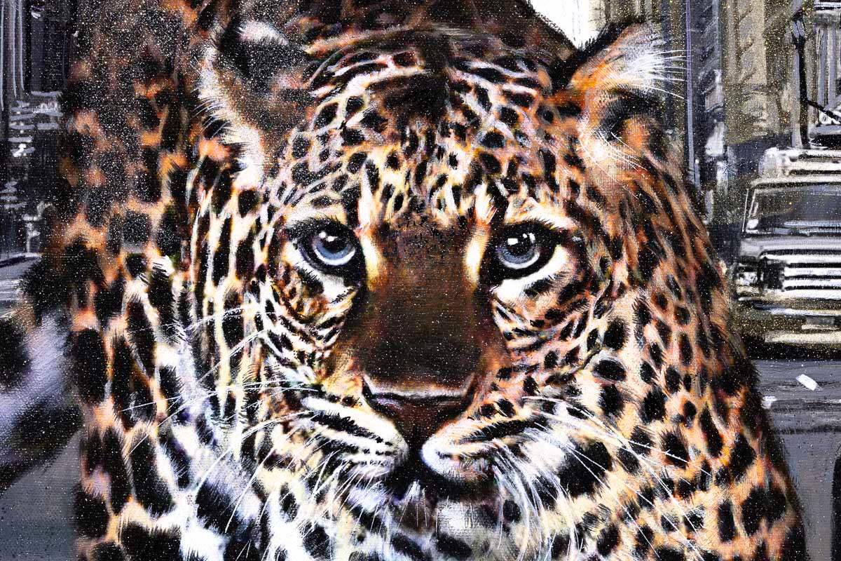 City Cat - Original - SOLD by artist Mr Malcontent - Wyecliffe Galleries