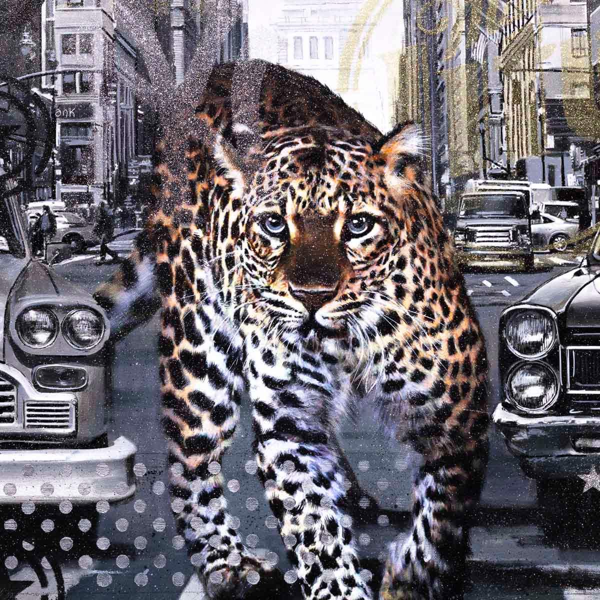 City Cat - Original - SOLD by artist Mr Malcontent - Wyecliffe Galleries