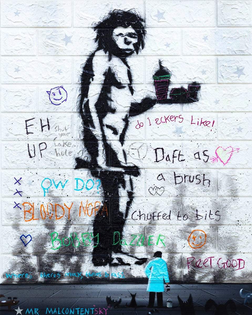 Evolution - Original by artist Mr Malcontent - Wyecliffe Galleries