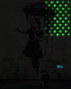 Girl in The Rain - Original SOLD by artist Mr Malcontent - Wyecliffe Galleries