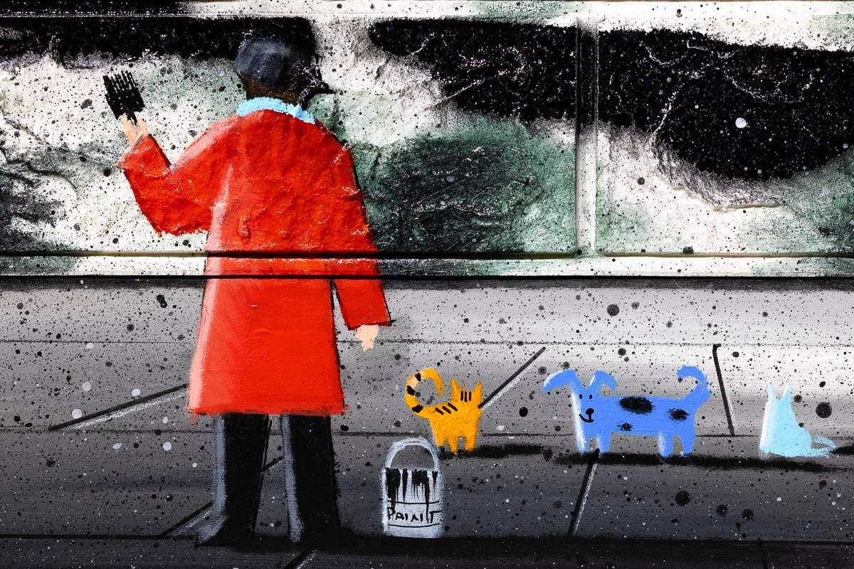 Give Peace a Chance - Original - SOLD by artist Mr Malcontent - Wyecliffe Galleries