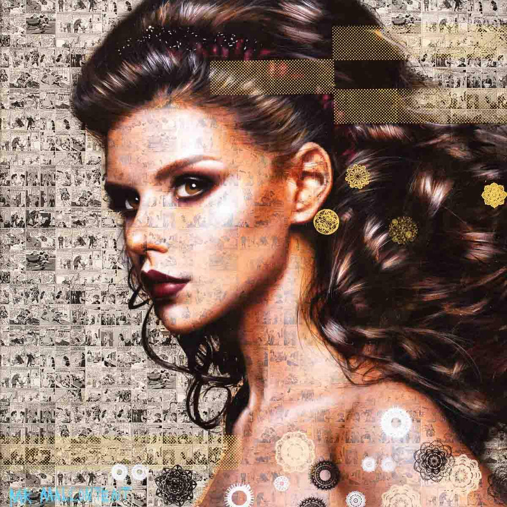 Glamour - Original - SOLD by artist Mr Malcontent - Wyecliffe Galleries