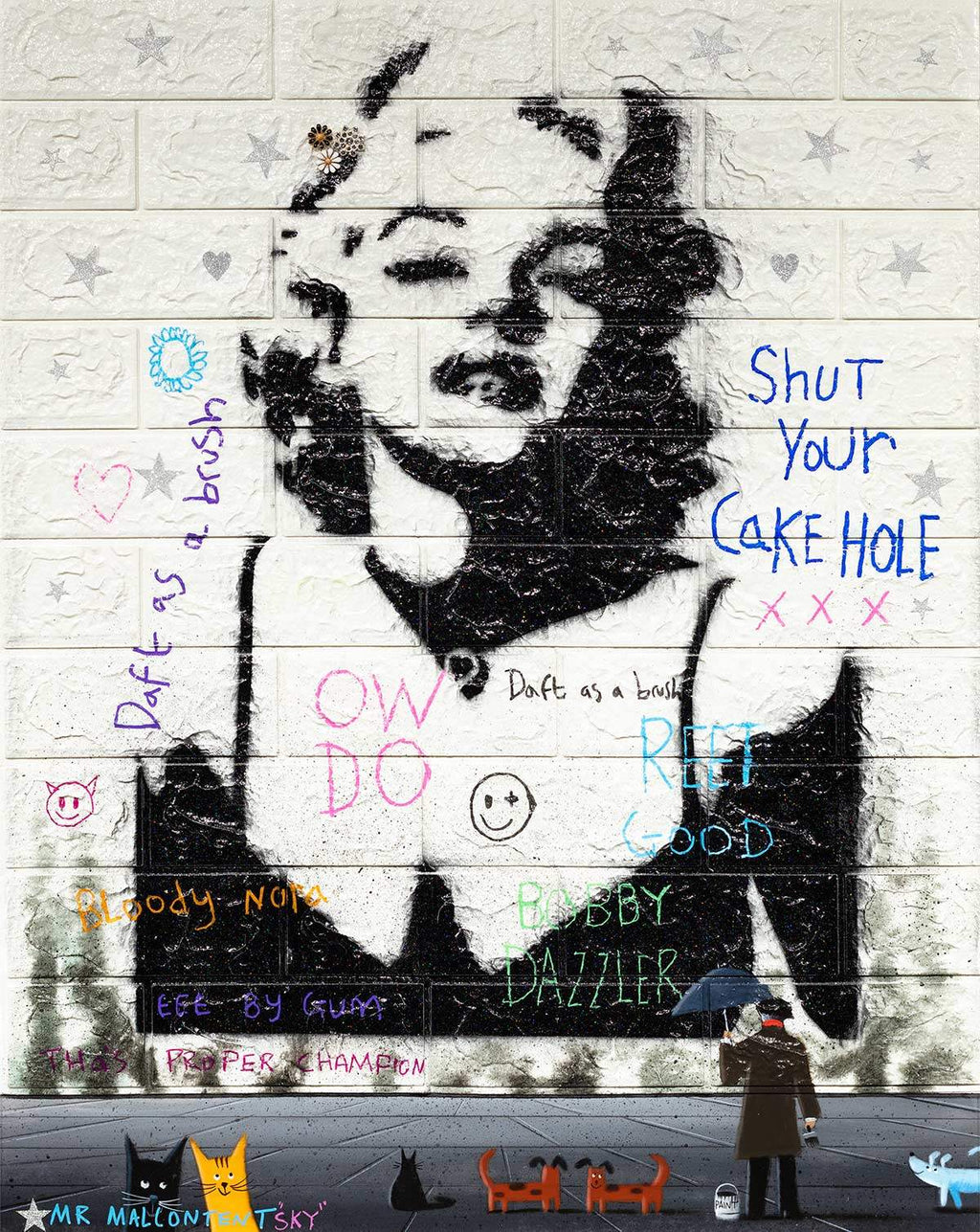 Imperfection is Beauty - Original - SOLD by artist Mr Malcontent - Wyecliffe Galleries