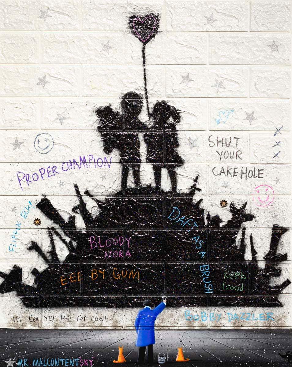 Kids Take Over - Original by artist Mr Malcontent - Wyecliffe Galleries