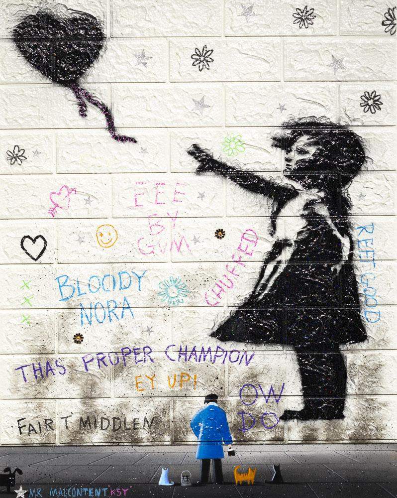 Let Go - Original - SOLD by artist Mr Malcontent - Wyecliffe Galleries