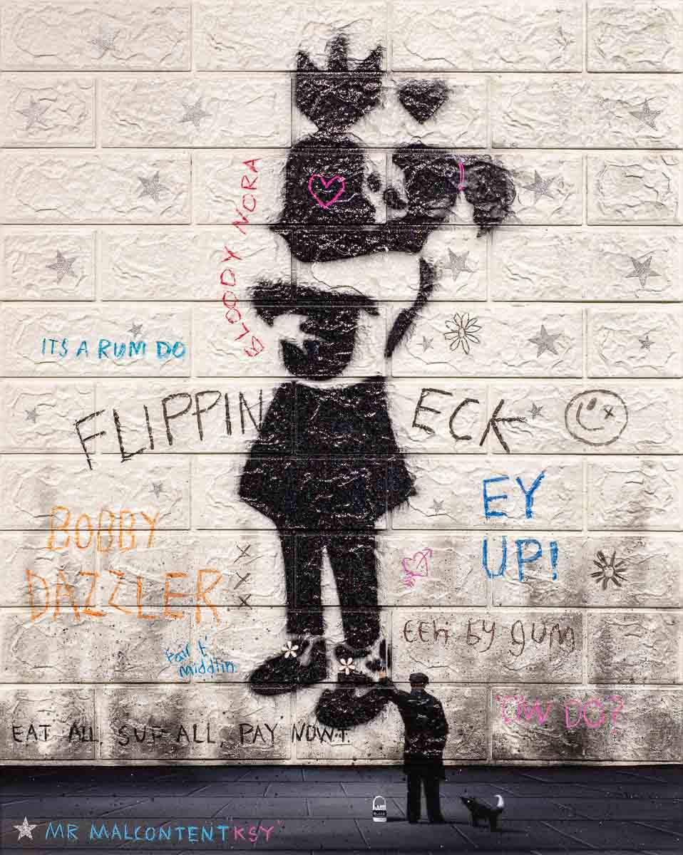 Love Bomb - Original by artist Mr Malcontent - Wyecliffe Galleries