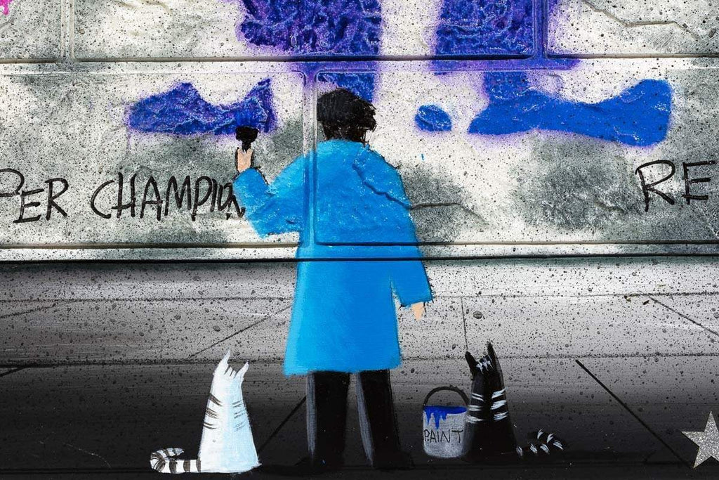 Monkeying Around - Original by artist Mr Malcontent - Wyecliffe Galleries