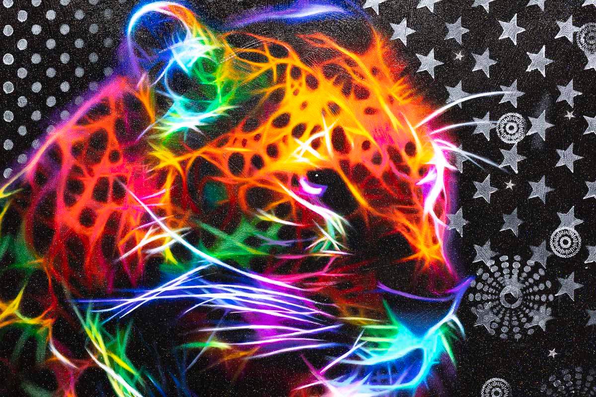 Neon Jungle - Original - SOLD by artist Mr Malcontent - Wyecliffe Galleries