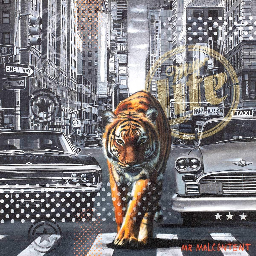 One Way Prowl - Original - SOLD by artist Mr Malcontent - Wyecliffe Galleries