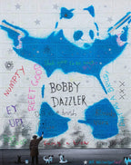 Panda Means Business - Original by artist Mr Malcontent - Wyecliffe Galleries