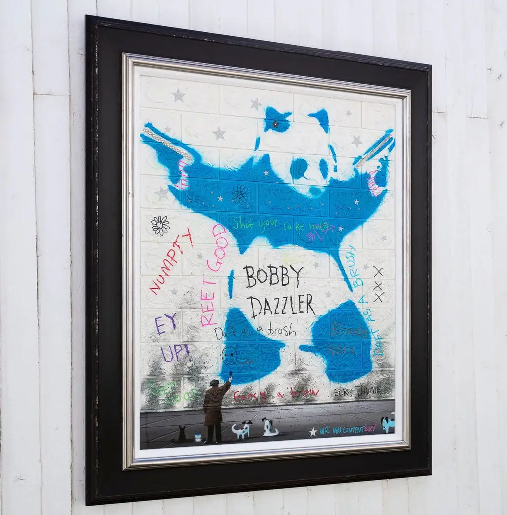 Panda Means Business - Original by artist Mr Malcontent - Wyecliffe Galleries