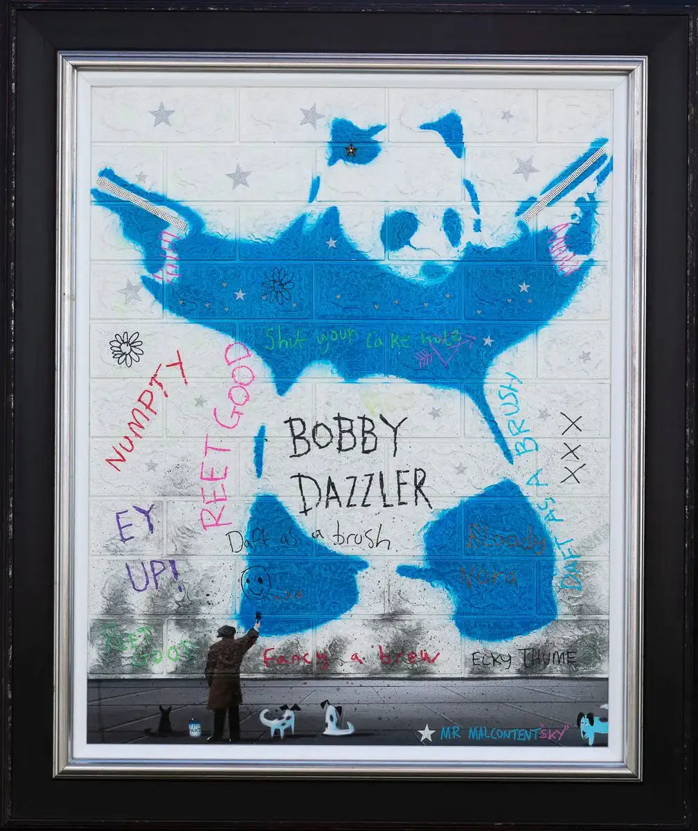 Panda Means Business - Original by artist Mr Malcontent - Wyecliffe Galleries