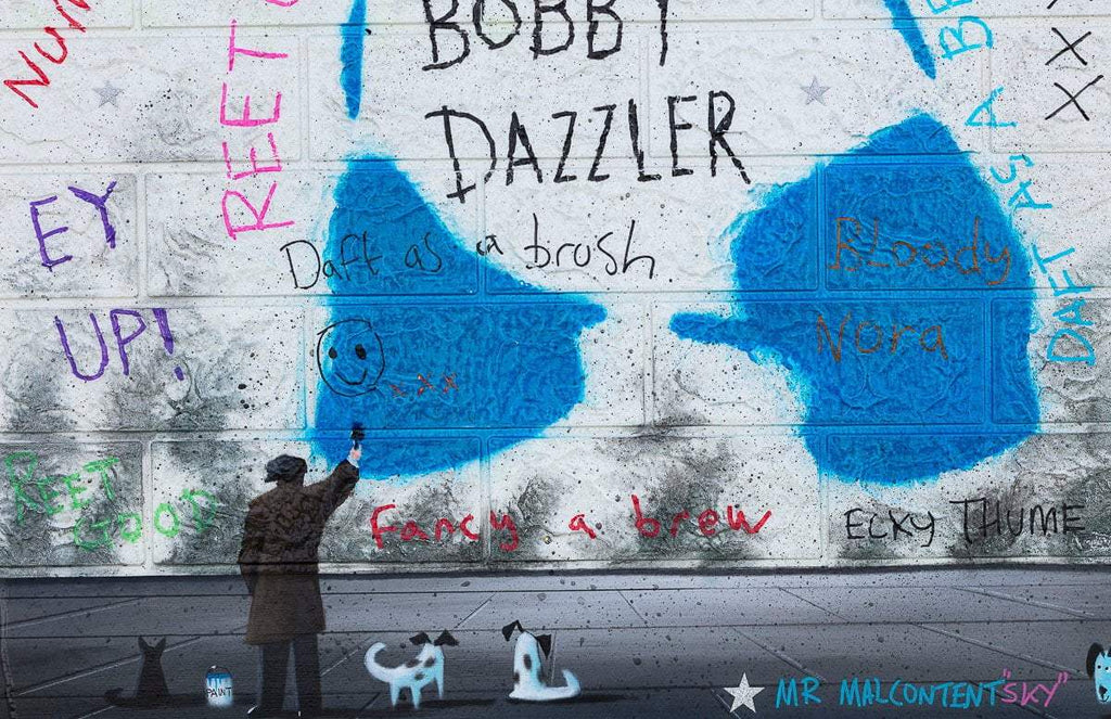 Panda Means Business - Original by artist Mr Malcontent - Wyecliffe Galleries