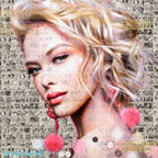 Pink Chic - Original - SOLD by artist Mr Malcontent - Wyecliffe Galleries