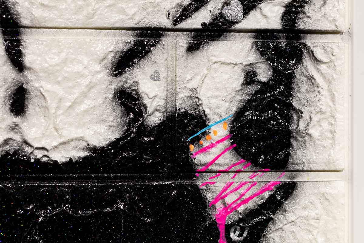 Pink Panda - Original - SOLD by artist Mr Malcontent - Wyecliffe Galleries