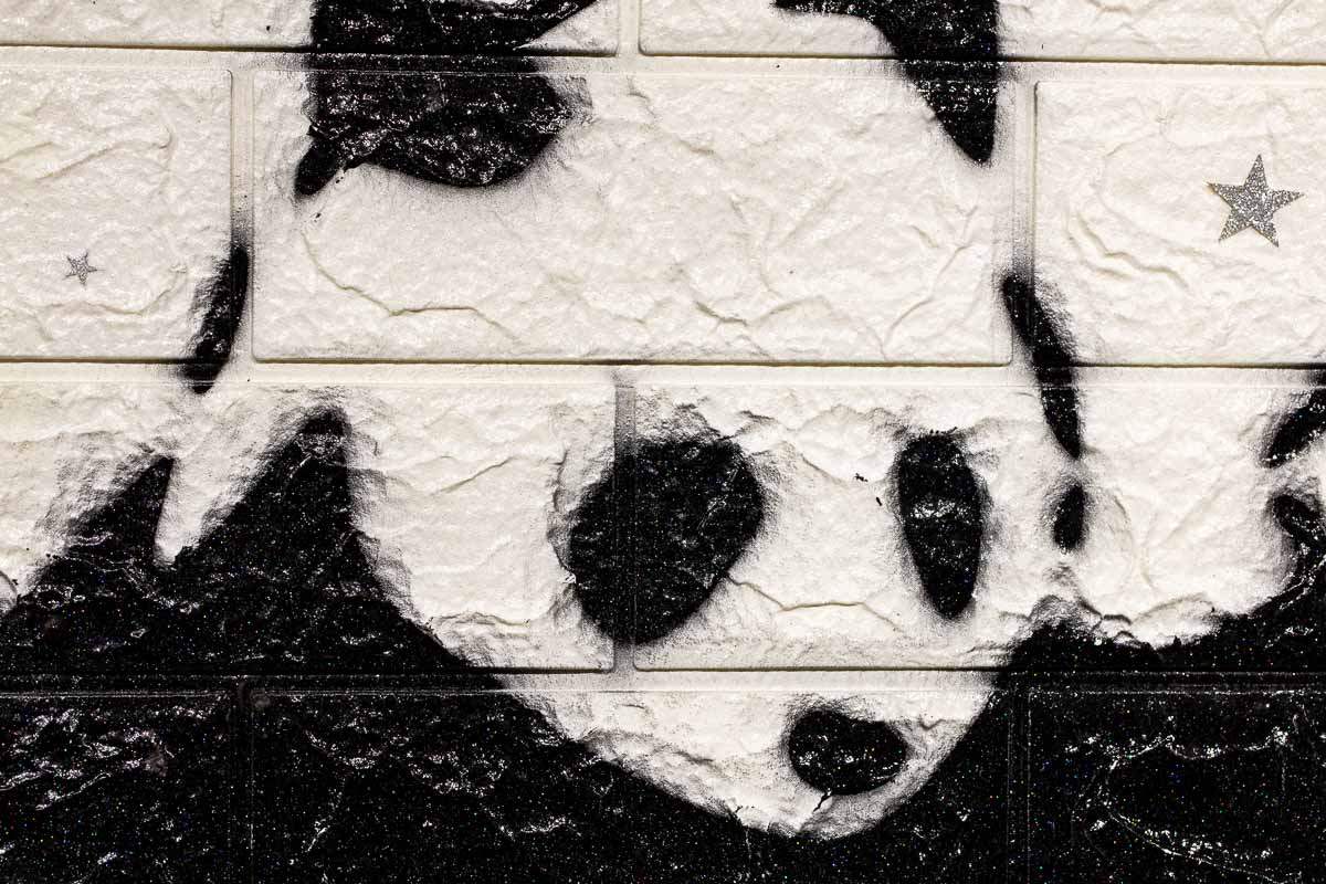 Pink Panda - Original - SOLD by artist Mr Malcontent - Wyecliffe Galleries