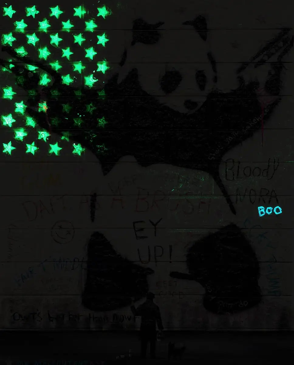 Pink Panda - Original - SOLD by artist Mr Malcontent - Wyecliffe Galleries