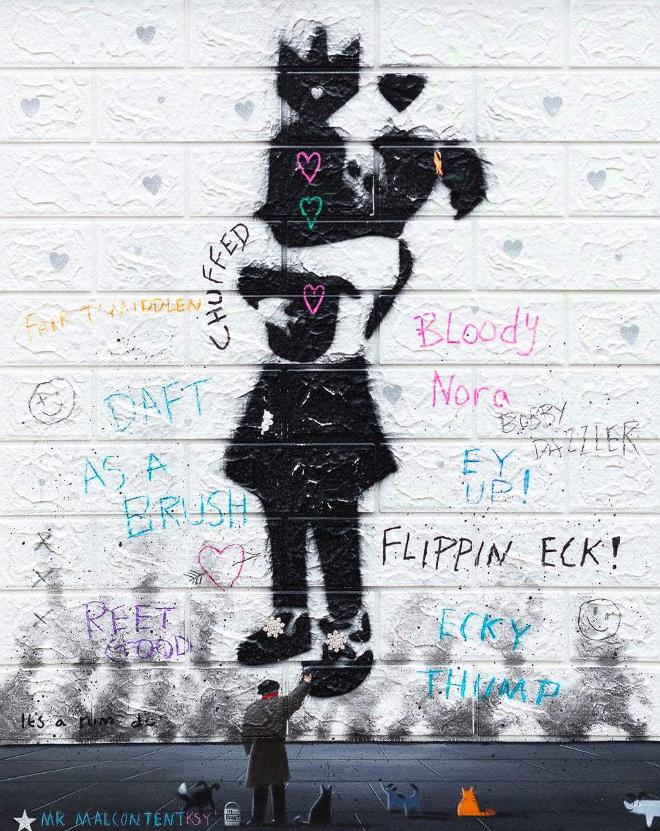 Radiate Love - Original by artist Mr Malcontent - Wyecliffe Galleries