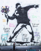 Spread Love Not Hate - Original by artist Mr Malcontent - Wyecliffe Galleries