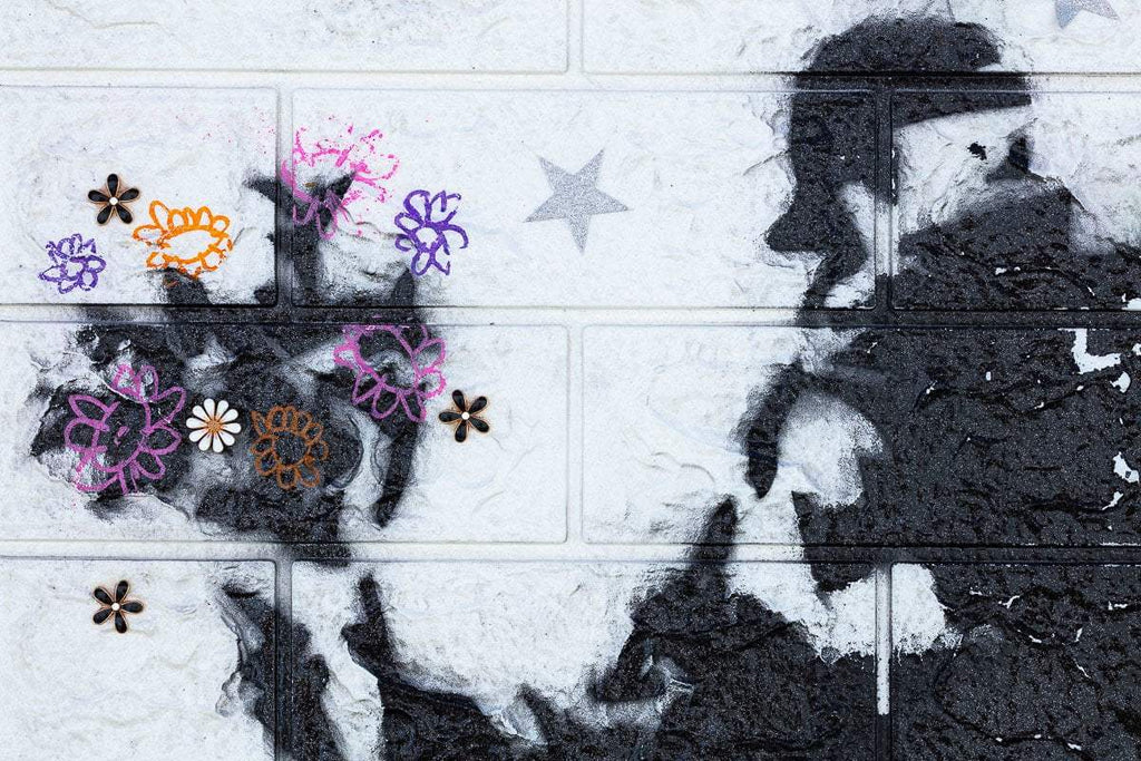 Spread Love Not Hate - Original by artist Mr Malcontent - Wyecliffe Galleries