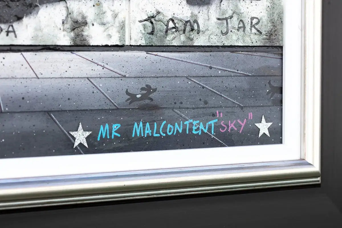 Spread Love Not Hate - Original by artist Mr Malcontent - Wyecliffe Galleries