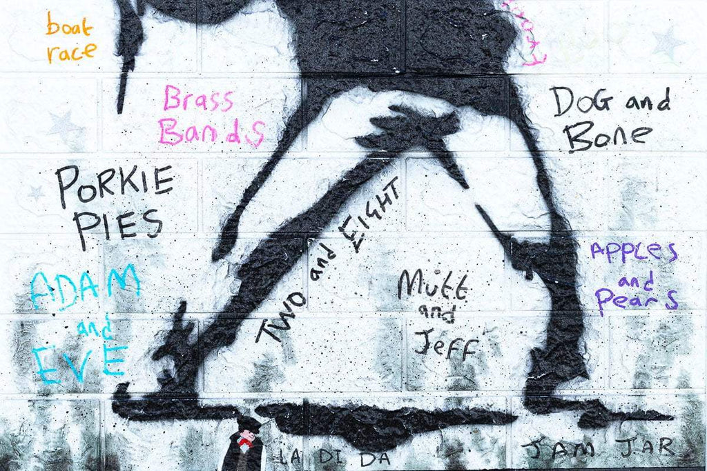 Spread Love Not Hate - Original by artist Mr Malcontent - Wyecliffe Galleries