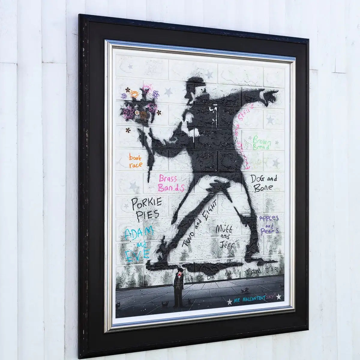 Spread Love Not Hate - Original by artist Mr Malcontent - Wyecliffe Galleries