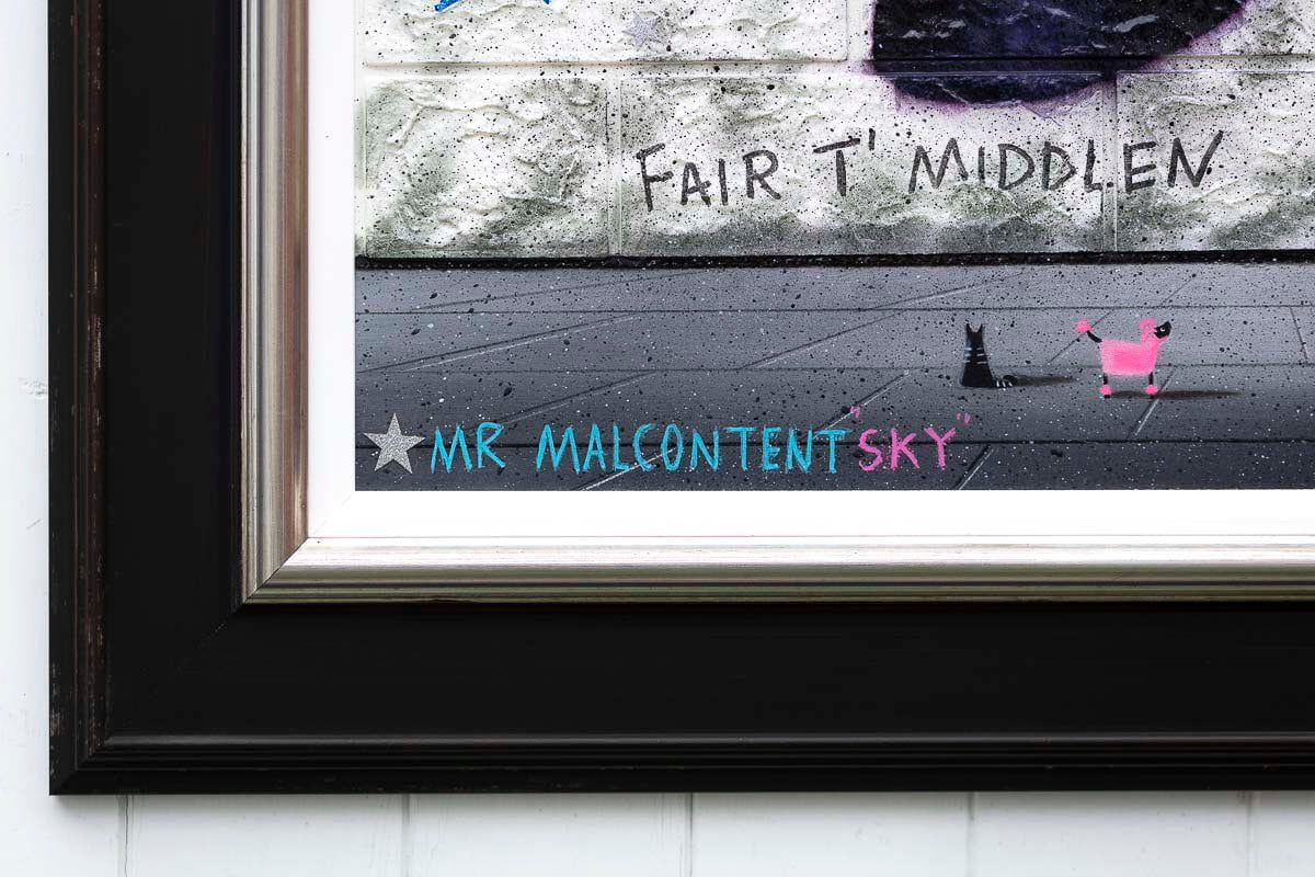 Stick &#39;Em Up - Original Mr Malcontent Framed