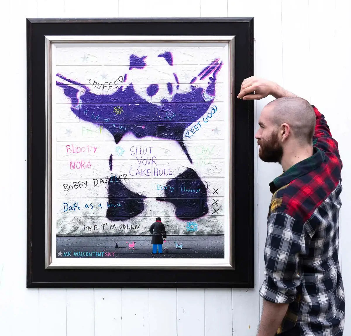 Stick 'Em Up - Original by artist Mr Malcontent - Wyecliffe Galleries