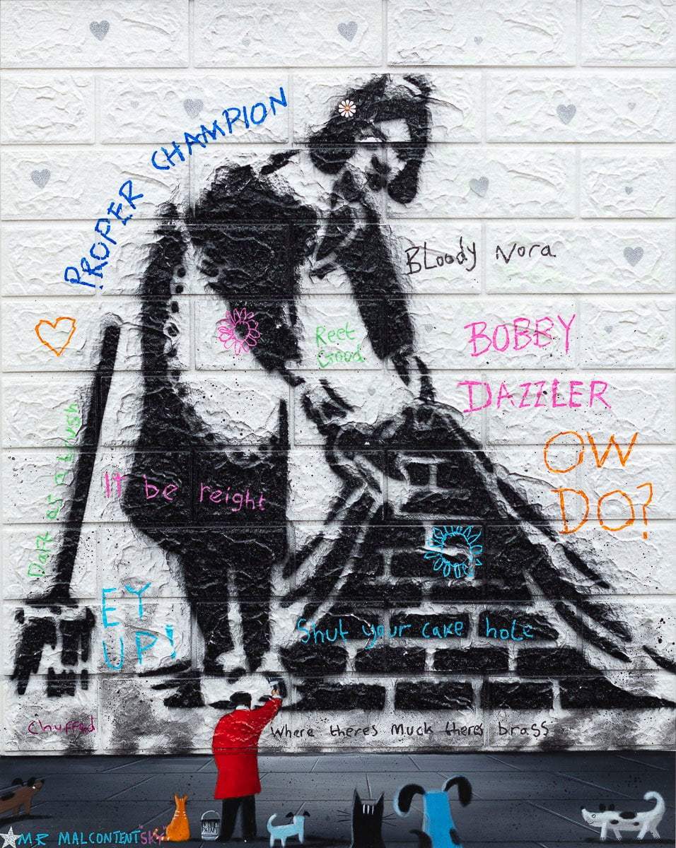 Sweep It Under The Carpet - Original by artist Mr Malcontent - Wyecliffe Galleries