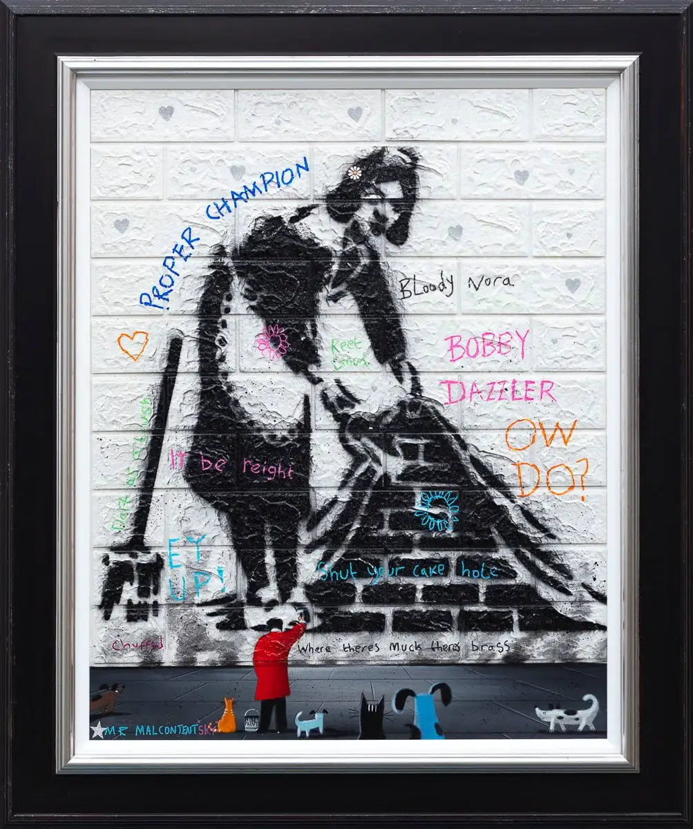 Sweep It Under The Carpet - Original by artist Mr Malcontent - Wyecliffe Galleries