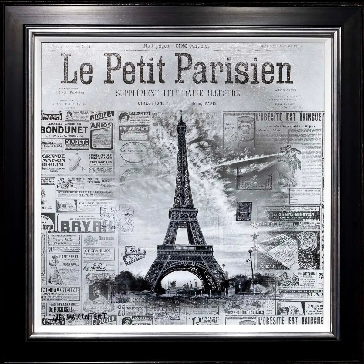 The Little Parisian - Original - SOLD by artist Mr Malcontent - Wyecliffe Galleries