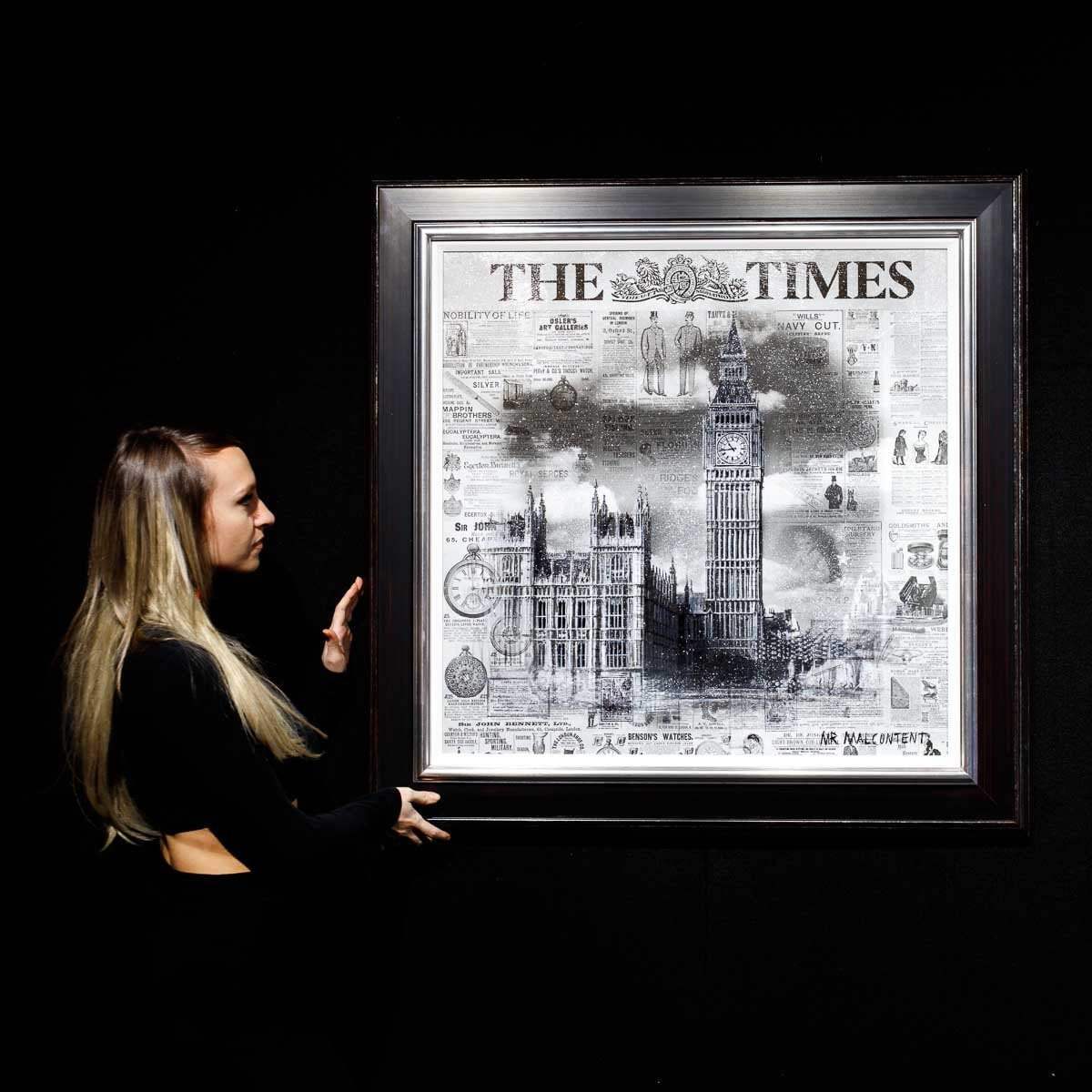 The Sunday Times - Original - SOLD by artist Mr Malcontent - Wyecliffe Galleries