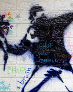 Throwing My Love at You - Original - SOLD by artist Mr Malcontent - Wyecliffe Galleries