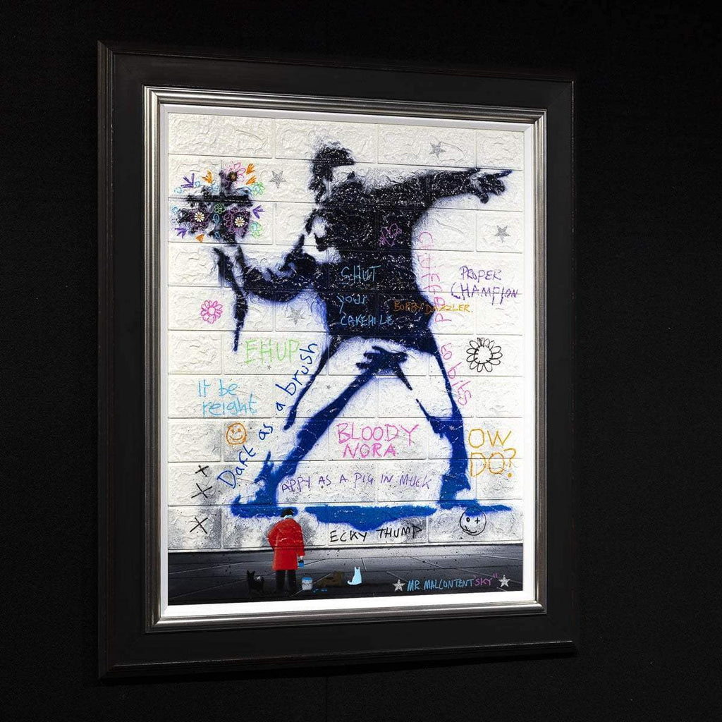 Throwing My Love at You - Original - SOLD by artist Mr Malcontent - Wyecliffe Galleries