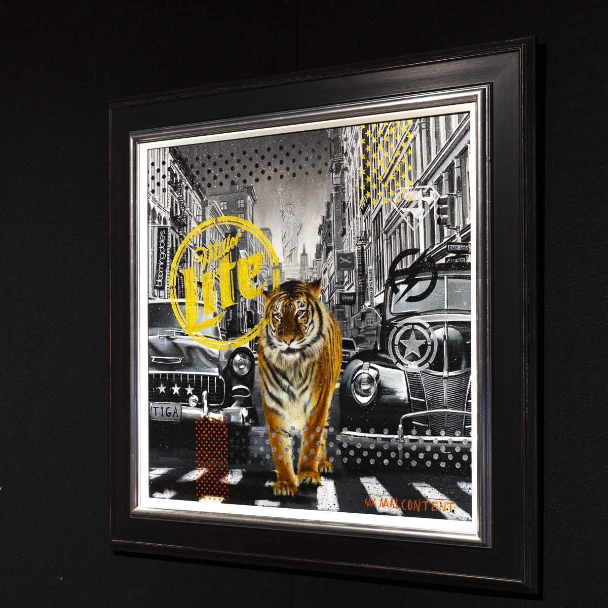 Tiger Prowl - Original Mr Malcontent Framed