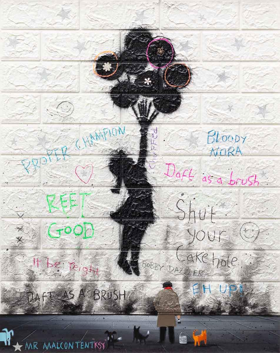 Uplifting - Original - SOLD by artist Mr Malcontent - Wyecliffe Galleries