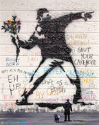 Wild Blooms - Original - SOLD by artist Mr Malcontent - Wyecliffe Galleries