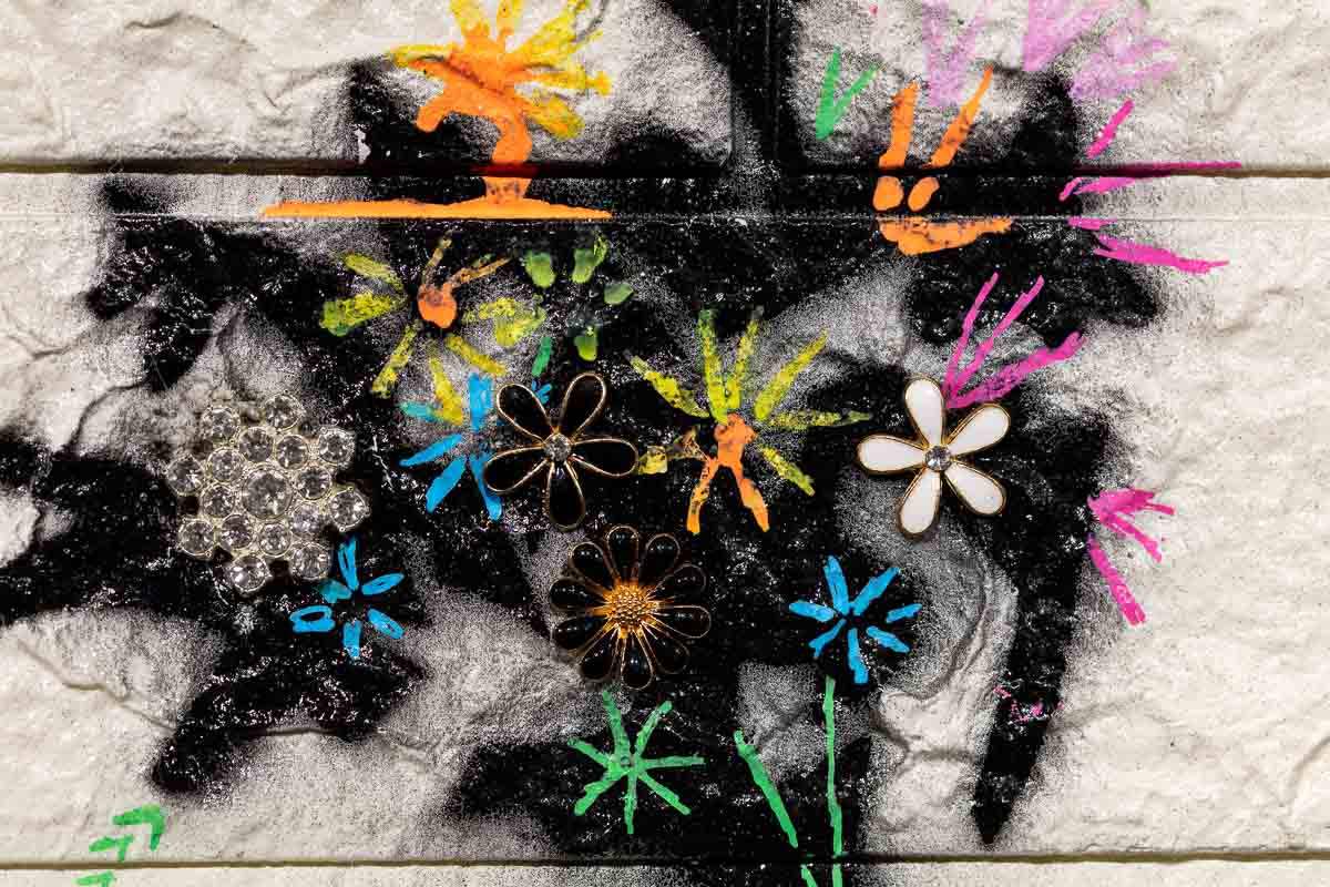 Wild Blooms - Original - SOLD by artist Mr Malcontent - Wyecliffe Galleries