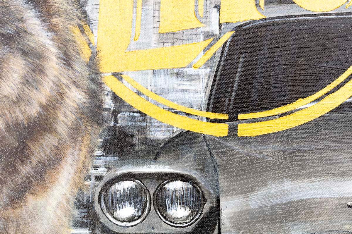 Wolf City - Original - SOLD by artist Mr Malcontent - Wyecliffe Galleries