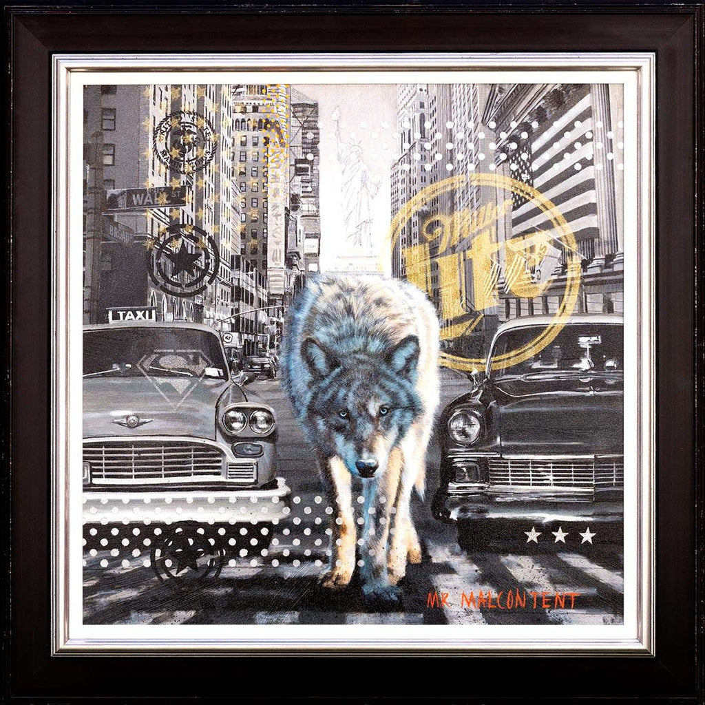 Wolf of Wall Street - Original - SOLD by artist Mr Malcontent - Wyecliffe Galleries