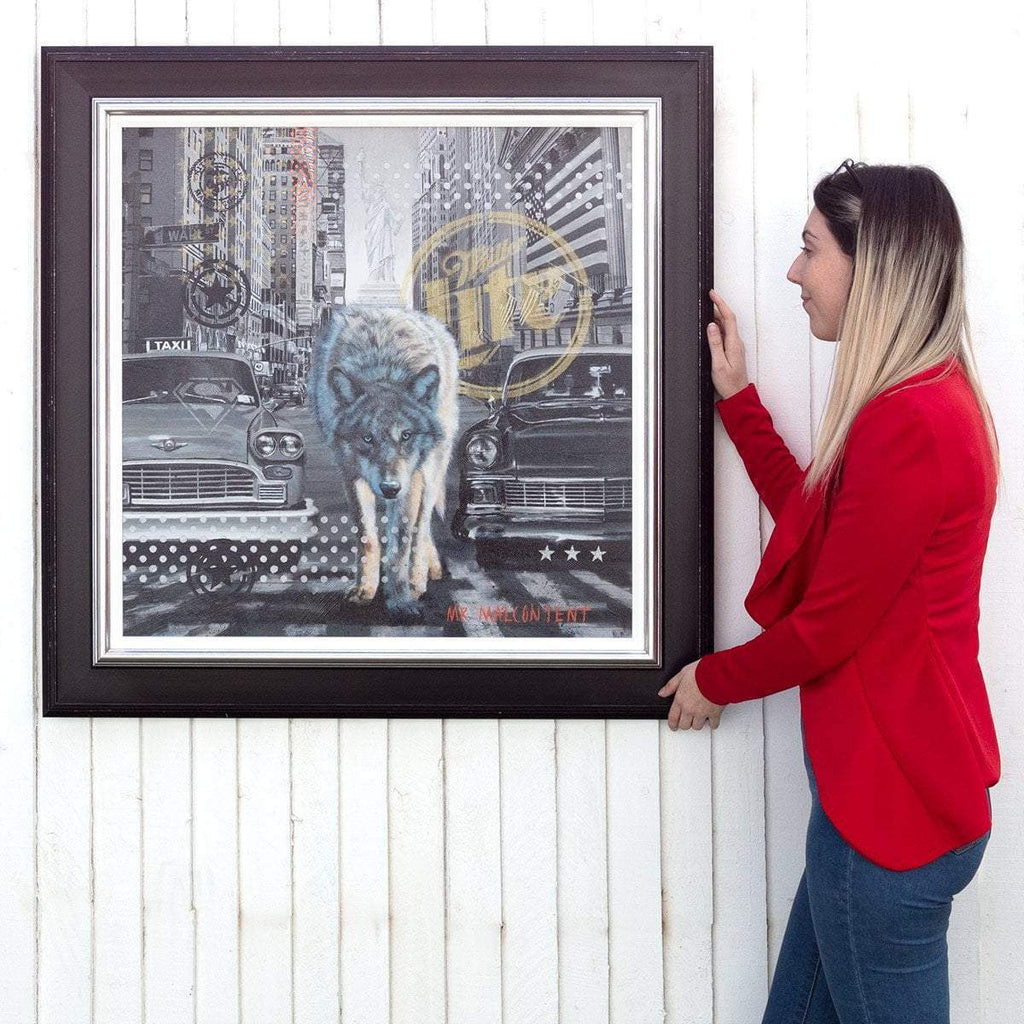 Wolf of Wall Street - Original - SOLD by artist Mr Malcontent - Wyecliffe Galleries