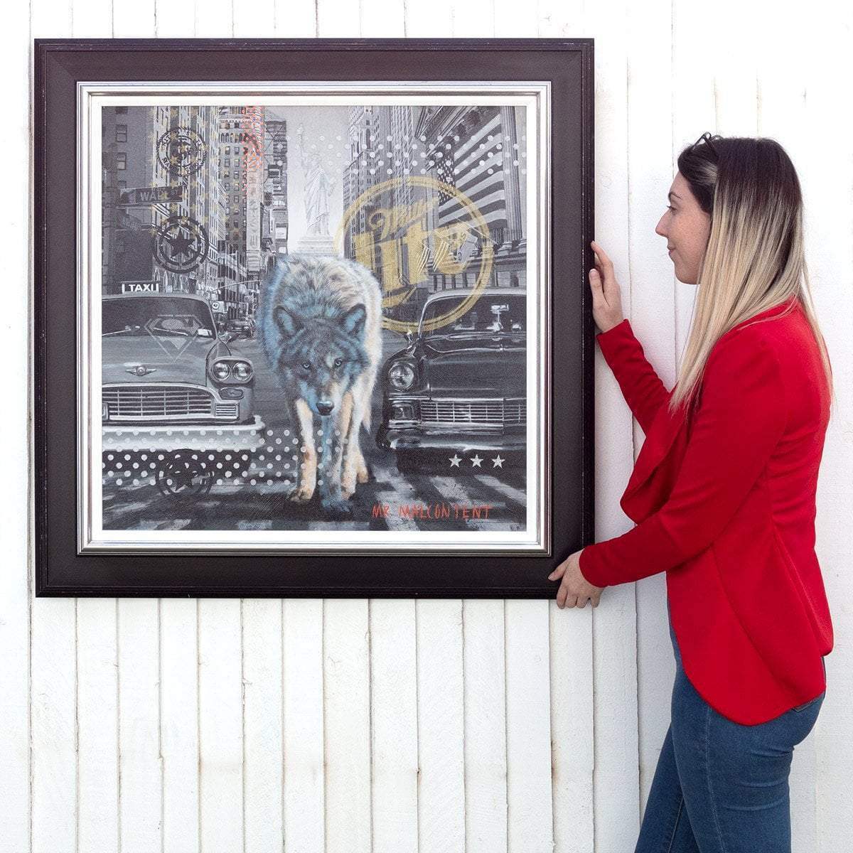 Wolf of Wall Street - Original - SOLD by artist Mr Malcontent - Wyecliffe Galleries