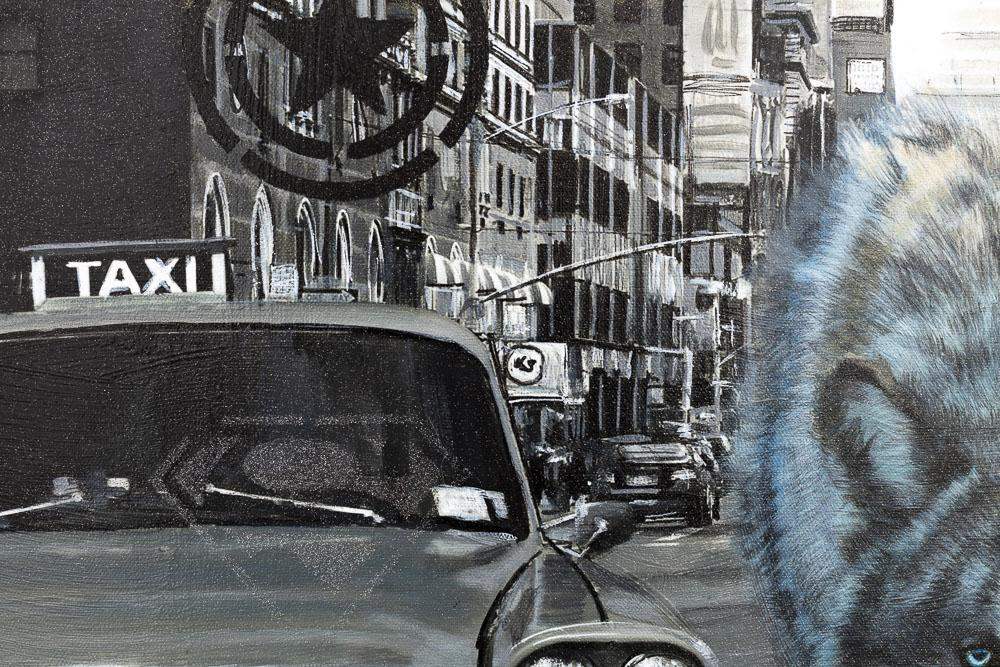 Wolf of Wall Street - Original - SOLD by artist Mr Malcontent - Wyecliffe Galleries