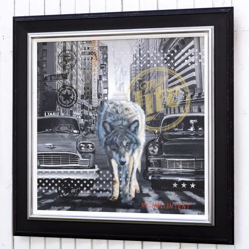 Wolf of Wall Street - Original - SOLD by artist Mr Malcontent - Wyecliffe Galleries