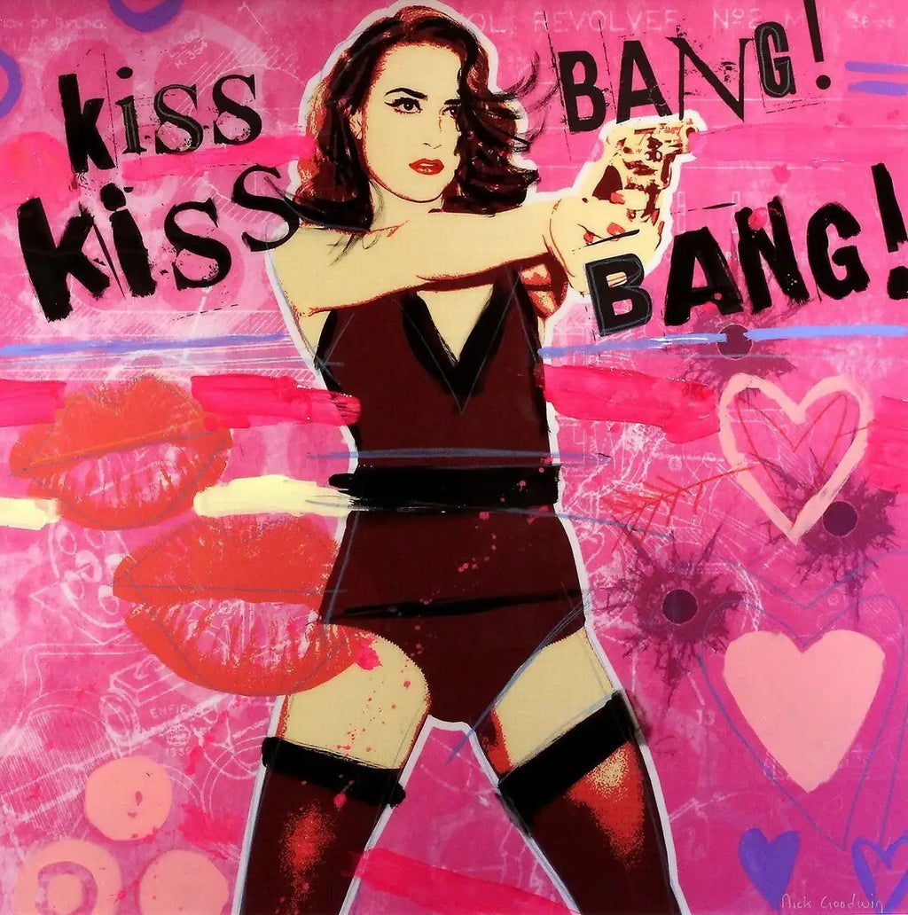 Kiss, Kiss, Bang, Bang - SOLD by artist Nick Goodwin - Wyecliffe Galleries