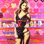 Lipstick Girl by artist Nick Goodwin - Wyecliffe Galleries