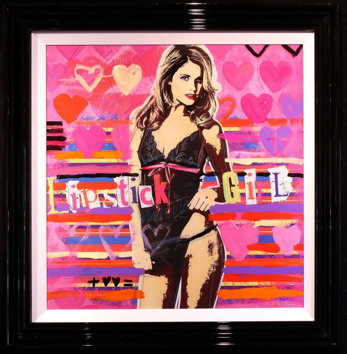 Lipstick Girl by artist Nick Goodwin - Wyecliffe Galleries