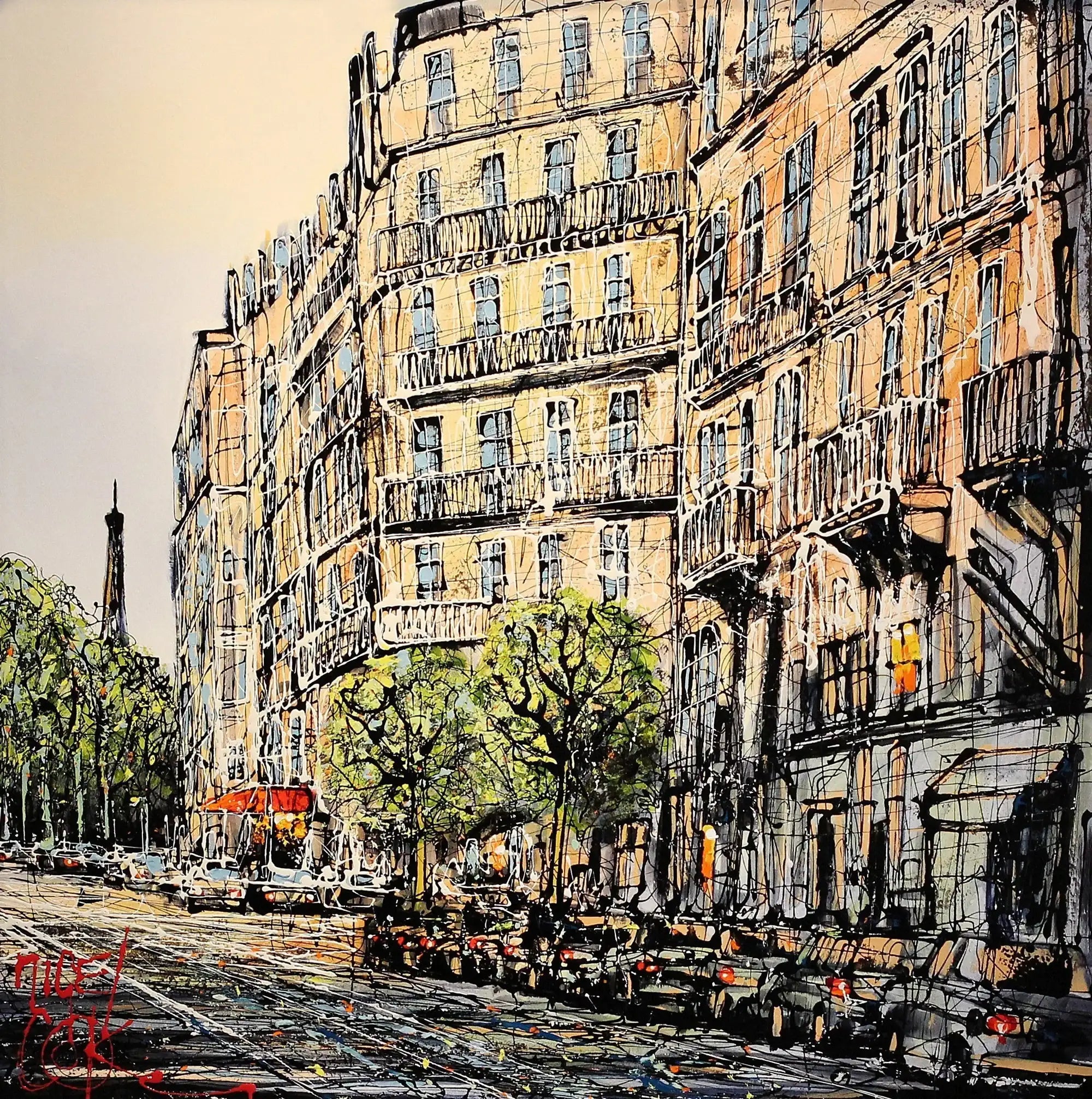 A Quiet Moment in Paris by artist Nigel Cooke - Wyecliffe Galleries
